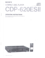 Sony CDP-620-ESII - Owners Manual